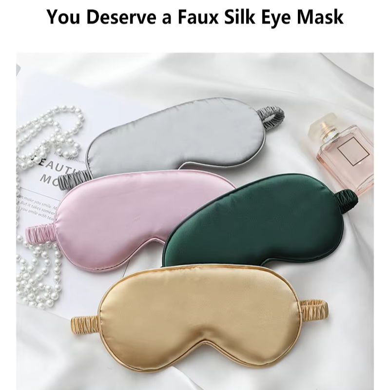 Eye Mask Sleep Travel - Двусторонняя шелковая маска для сна, блокирующая