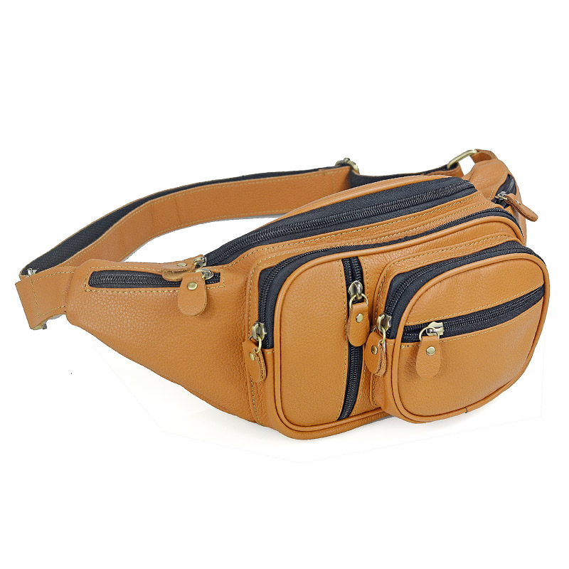 Travel Accessories Leather - Мужские поясные сумки из натуральной кожи,