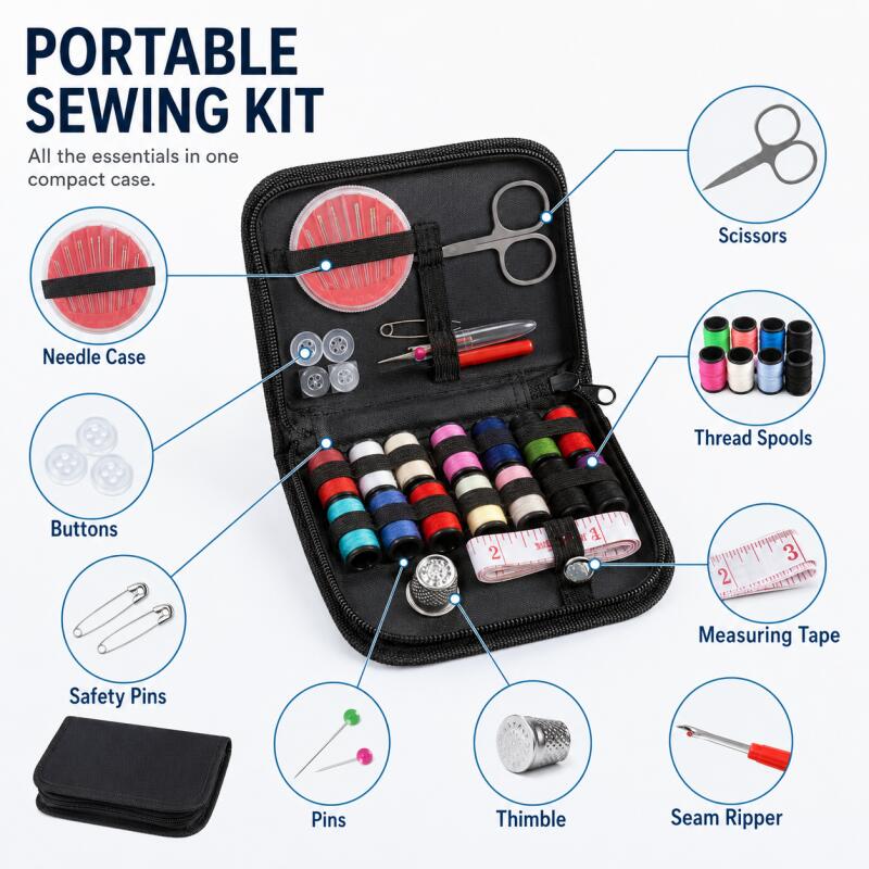 Travel Accessories To Sew - Портативный швейный набор для начинающих и