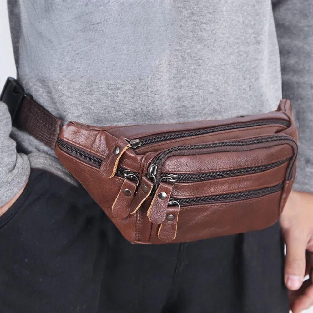 Travel Accessories Leather - Мужская поясная сумка из искусственной кожи