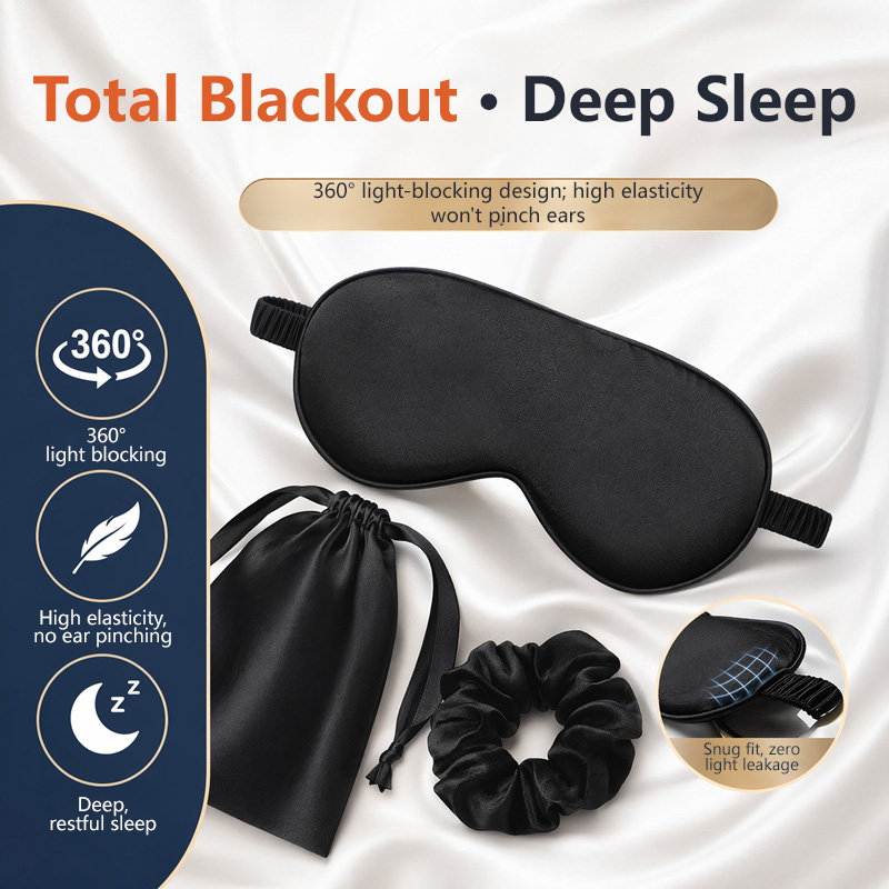 Eye Mask Sleep Travel - Шелковая маска для глаз, набор из