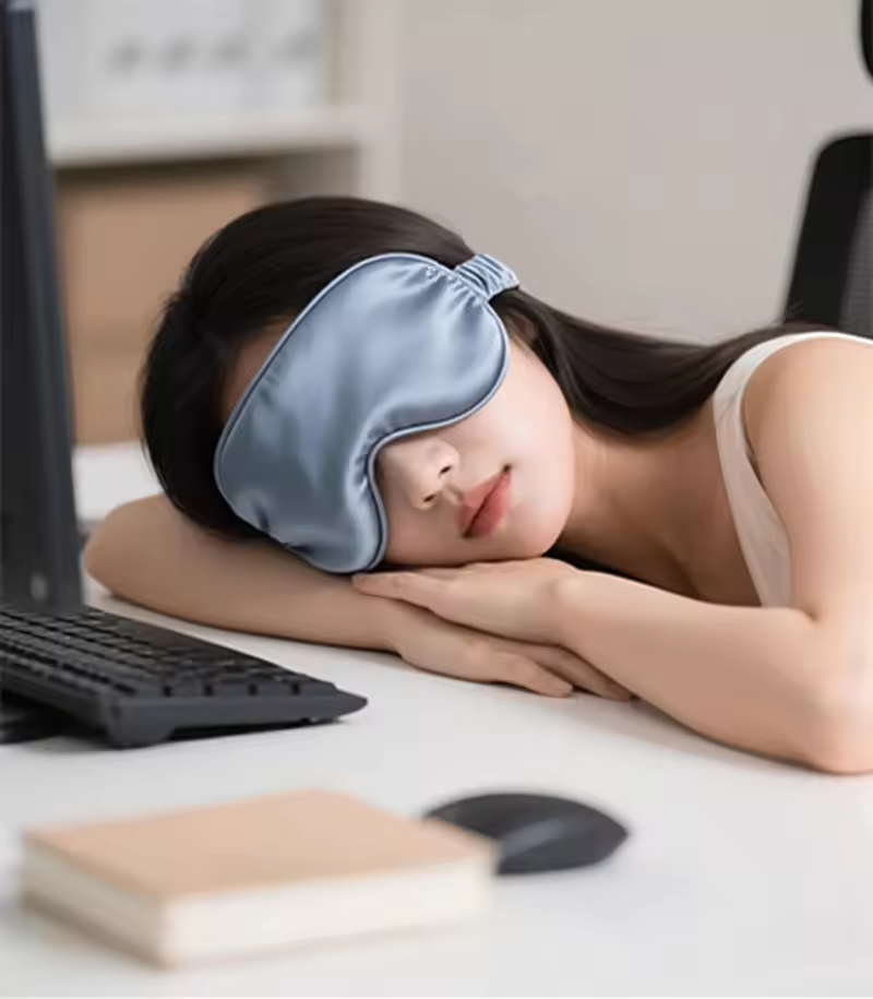 Eye Mask Sleep Travel - Двусторонняя шелковая маска для сна, светонепроницаемая,
