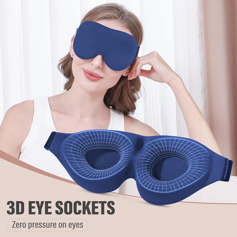 Eye Mask Sleep Travel - 3D-маска для сна, дышащая, супермягкая, блокирует