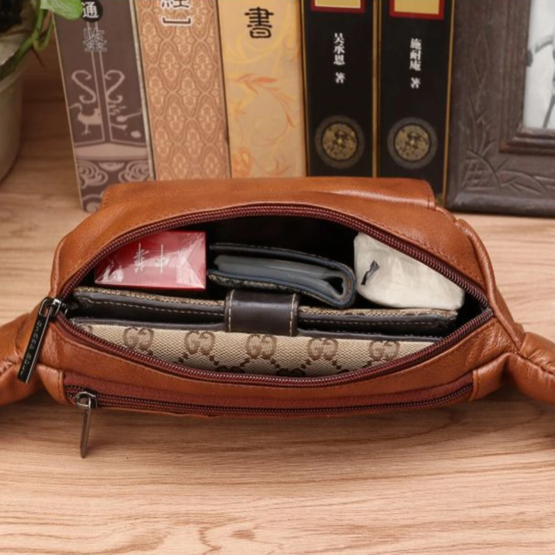 Мужская поясная сумка из натур – обзор и цена Travel Accessories Leather