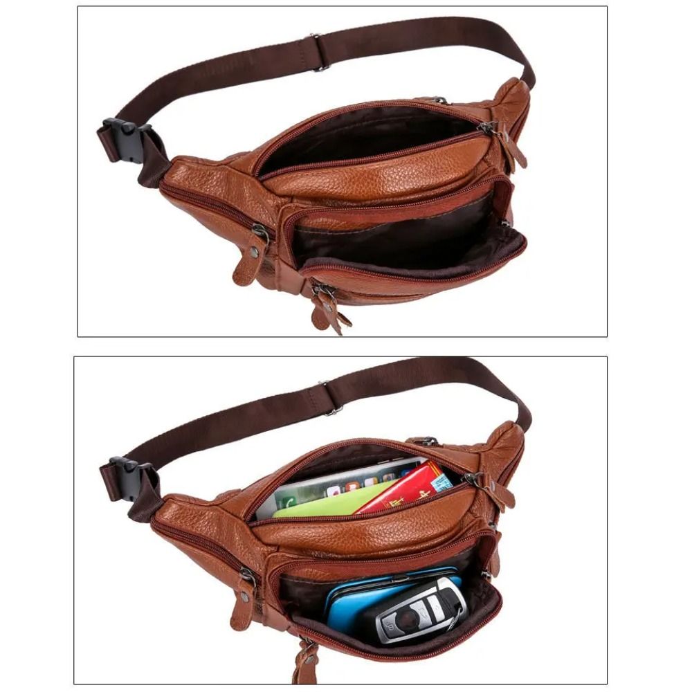 Мужская поясная сумка из искус – обзор и цена Travel Accessories Leather