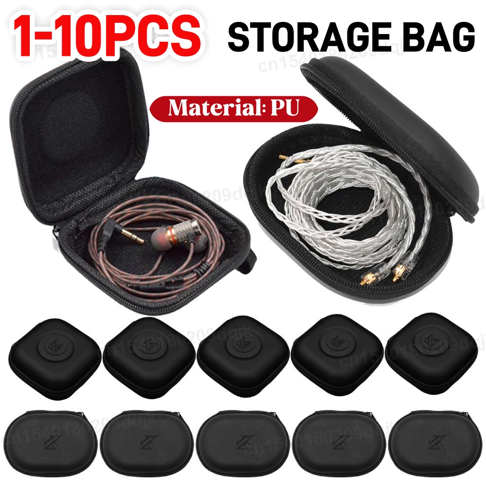 1-10 шт. KZ чехол для наушнико – обзор и цена Travel Accessories Leather