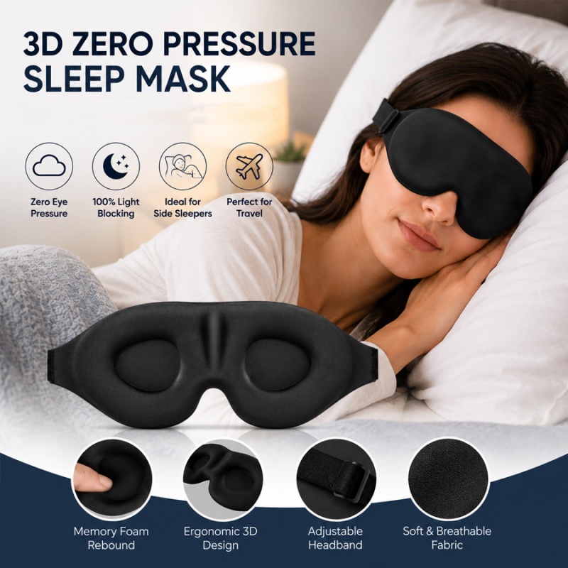 3D-маска для сна, комфортная с – обзор и цена Eye Mask Sleep Travel